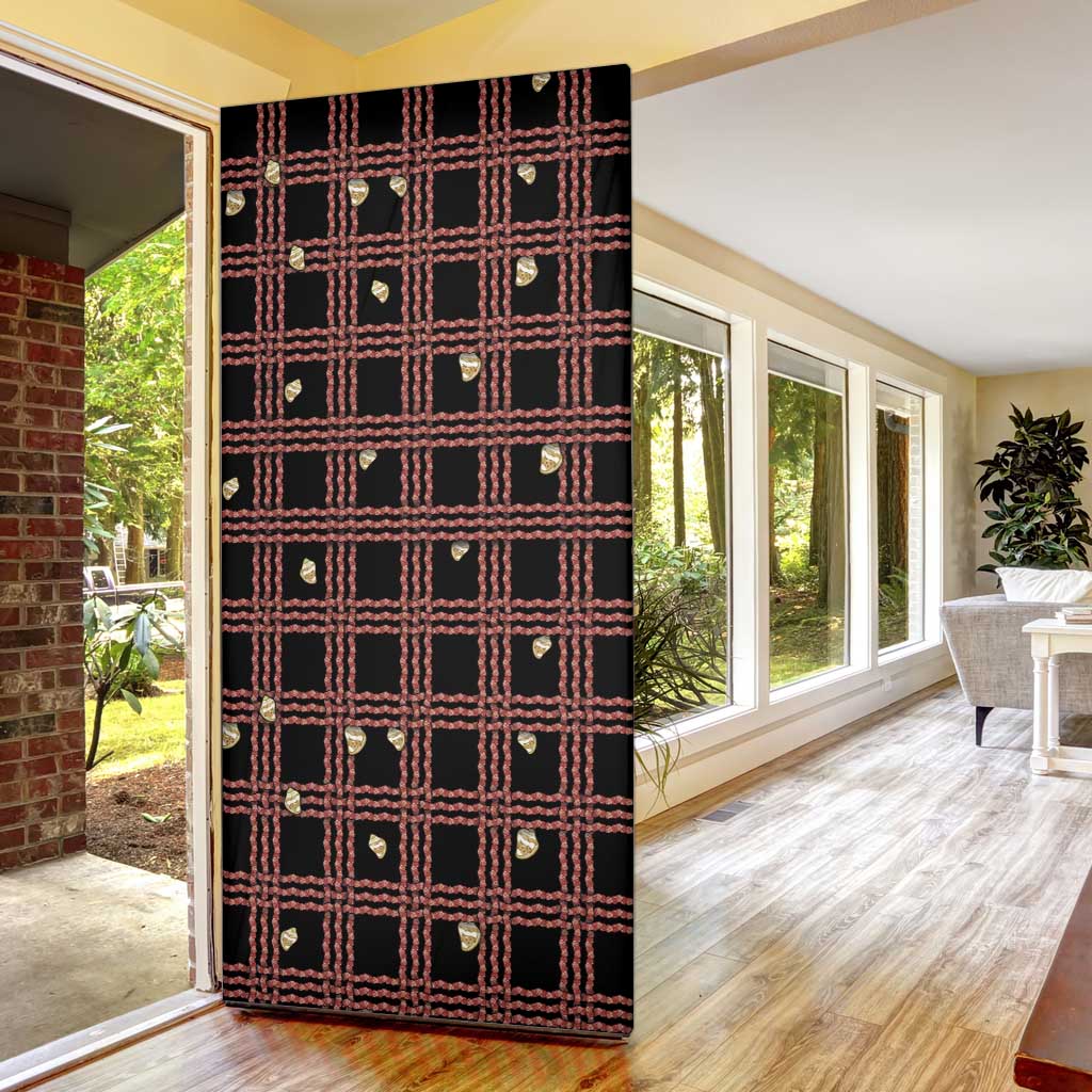 Hawaii Palaka Kahelelani Shell Lei Costume Door Cover Plaid Patterns DT05 - Polynesian Pride