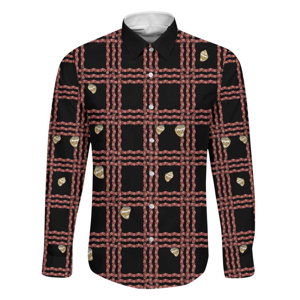 Hawaii Palaka Kahelelani Shell Lei Costume Family Matching Puletasi and Hawaiian Shirt Plaid Patterns