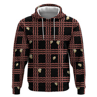 Hawaii Palaka Kahelelani Shell Lei Costume Hoodie Plaid Patterns DT05 Pullover Hoodie Black - Polynesian Pride