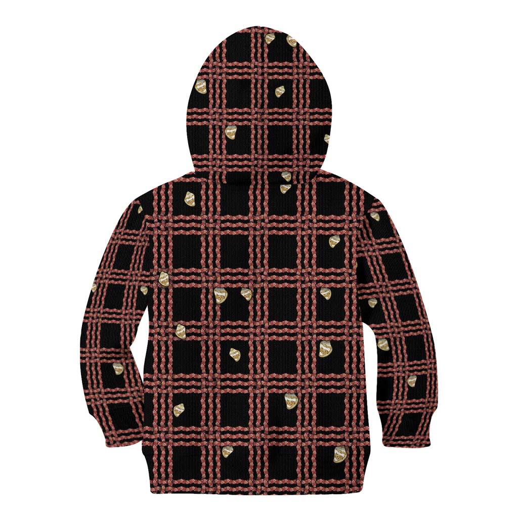 Hawaii Palaka Kahelelani Shell Lei Costume Kid Hoodie Plaid Patterns DT05 - Polynesian Pride