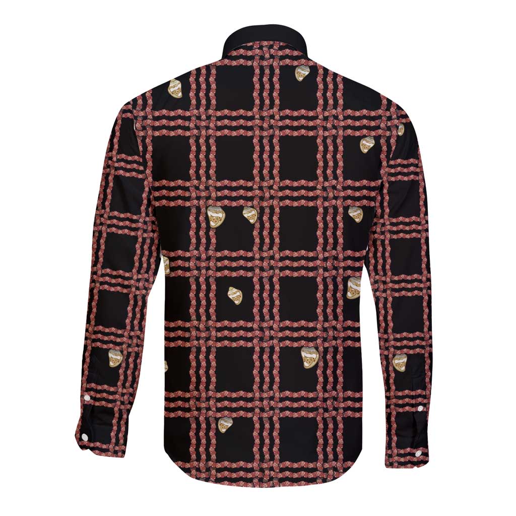 Hawaii Palaka Kahelelani Shell Lei Costume Long Sleeve Button Shirt Plaid Patterns DT05 - Polynesian Pride
