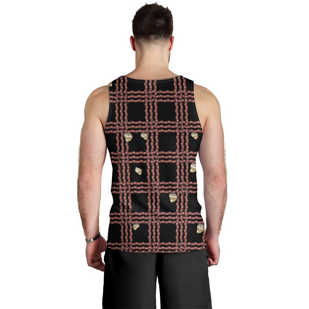 Hawaii Palaka Kahelelani Shell Lei Costume Men Tank Top Plaid Patterns DT05 - Polynesian Pride