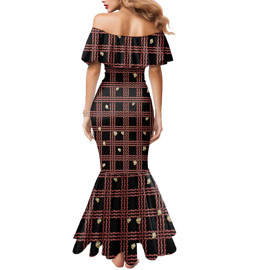 Hawaii Palaka Kahelelani Shell Lei Costume Mermaid Dress Plaid Patterns DT05 - Polynesian Pride