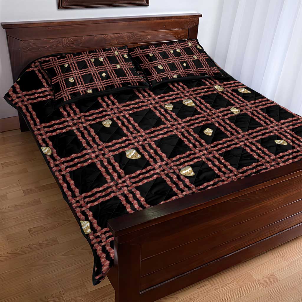 Hawaii Palaka Kahelelani Shell Lei Costume Quilt Bed Set Plaid Patterns