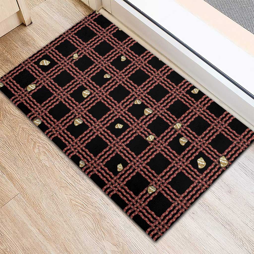 Hawaii Palaka Kahelelani Shell Lei Costume Rubber Doormat Plaid Patterns DT05 - Polynesian Pride