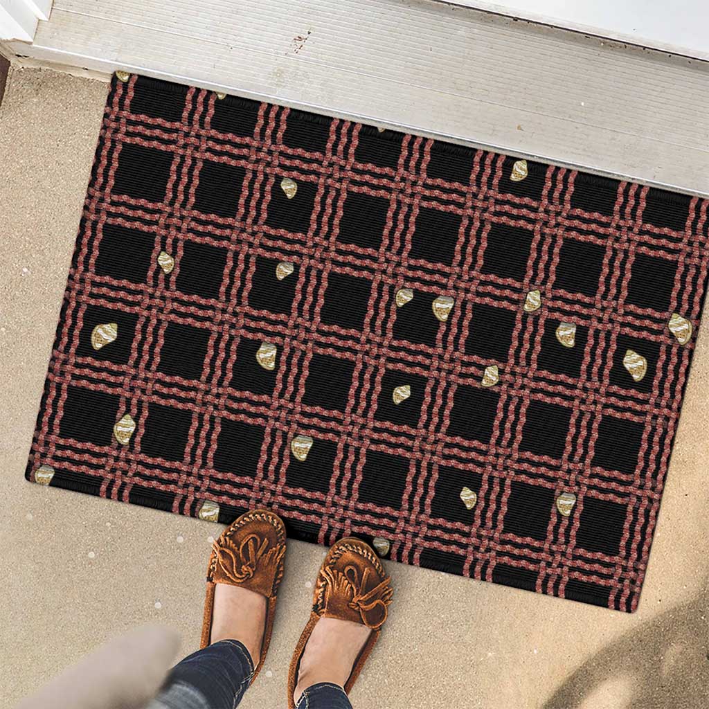 Hawaii Palaka Kahelelani Shell Lei Costume Rubber Doormat Plaid Patterns DT05 - Polynesian Pride