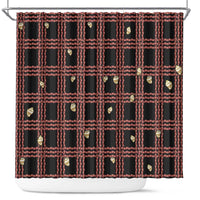 Hawaii Palaka Kahelelani Shell Lei Costume Shower Curtain Plaid Patterns DT05 Black - Polynesian Pride