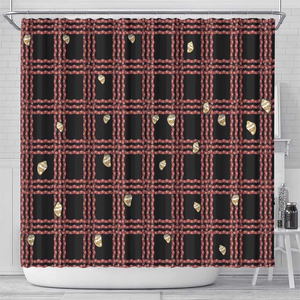Hawaii Palaka Kahelelani Shell Lei Costume Shower Curtain Plaid Patterns DT05 - Polynesian Pride