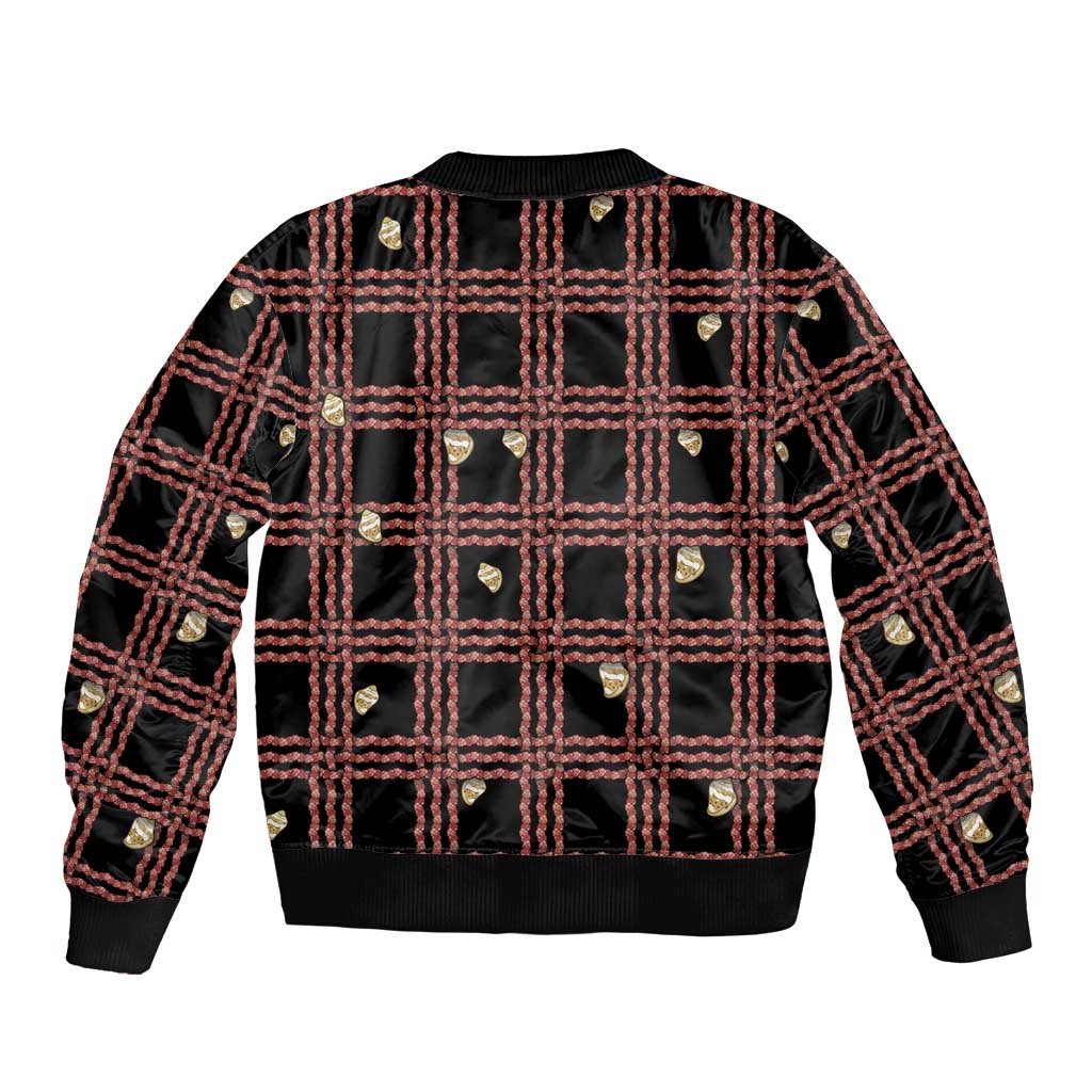 Hawaii Palaka Kahelelani Shell Lei Costume Sleeve Zip Bomber Jacket Plaid Patterns DT05 - Polynesian Pride