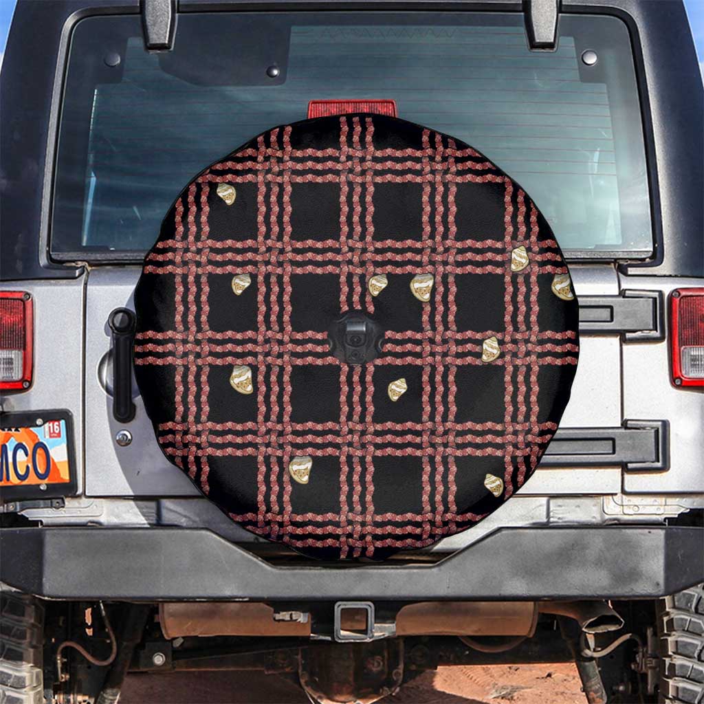 Hawaii Palaka Kahelelani Shell Lei Costume Spare Tire Cover Plaid Patterns DT05 Black - Polynesian Pride