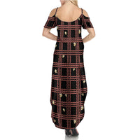 Hawaii Palaka Kahelelani Shell Lei Costume Summer Maxi Dress Plaid Patterns