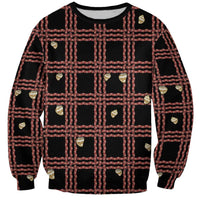 Hawaii Palaka Kahelelani Shell Lei Costume Sweatshirt Plaid Patterns DT05 Unisex Black - Polynesian Pride