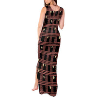Hawaii Palaka Kahelelani Shell Lei Costume Tank Maxi Dress Plaid Patterns DT05 - Polynesian Pride