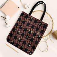 Hawaii Palaka Kahelelani Shell Lei Costume Tote Bag Plaid Patterns DT05 Black Strap One Size Black - Polynesian Pride
