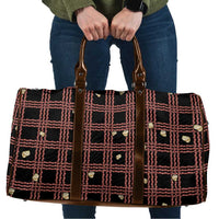 Hawaii Palaka Kahelelani Shell Lei Costume Travel Bag Plaid Patterns DT05 Black - Polynesian Pride