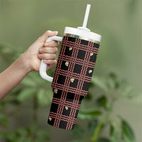 Hawaii Palaka Kahelelani Shell Lei Costume Tumbler With Handle Plaid Patterns DT05 - Polynesian Pride