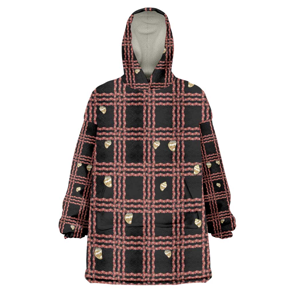Hawaii Palaka Kahelelani Shell Lei Costume Wearable Blanket Hoodie Plaid Patterns