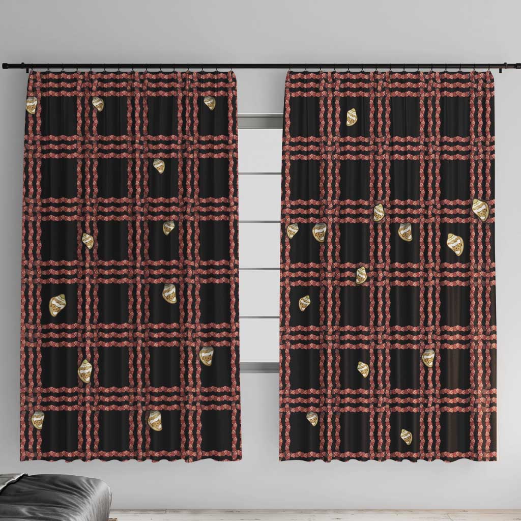 Hawaii Palaka Kahelelani Shell Lei Costume Window Curtain Plaid Patterns DT05 With Hooks Black - Polynesian Pride