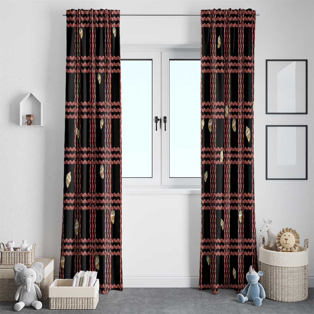 Hawaii Palaka Kahelelani Shell Lei Costume Window Curtain Plaid Patterns DT05 - Polynesian Pride