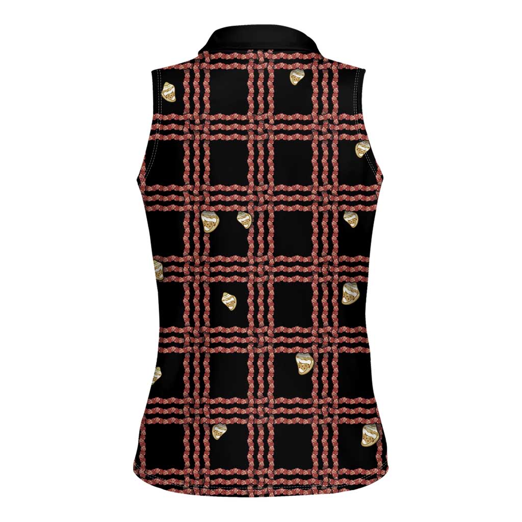 Hawaii Palaka Kahelelani Shell Lei Costume Women Sleeveless Polo Shirt Plaid Patterns DT05 - Polynesian Pride