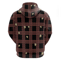 Hawaii Palaka Kahelelani Shell Lei Costume Zip Hoodie Plaid Patterns DT05 - Polynesian Pride