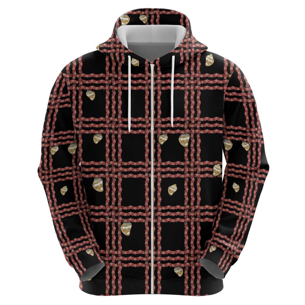 Hawaii Palaka Kahelelani Shell Lei Costume Zip Hoodie Plaid Patterns DT05 - Polynesian Pride