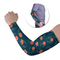 Hawaii Monstera Arm Sleeves Hibiscus Flowers Simple Style - Polynesian Pride