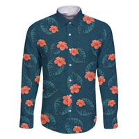 Hawaii Monstera Family Matching Summer Maxi Dress and Hawaiian Shirt Hibiscus Flowers Simple Style - Polynesian Pride