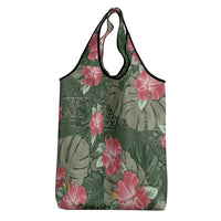 Hawaii Grocery Bag Green Polynesian Monstera Patterns DT05 - Polynesian Pride