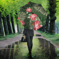 Hawaii Umbrella Green Polynesian Monstera Patterns - Polynesian Pride