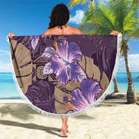 Hawaii Beach Blanket Purple Polynesian Monstera Patterns DT05 - Polynesian Pride