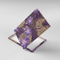 Hawaii Canvas Wall Art Purple Polynesian Monstera Patterns DT05 With Frame Purple - Polynesian Pride