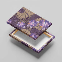 Hawaii Canvas Wall Art Purple Polynesian Monstera Patterns DT05 - Polynesian Pride