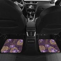 Hawaii Car Mats Purple Polynesian Monstera Patterns - Polynesian Pride