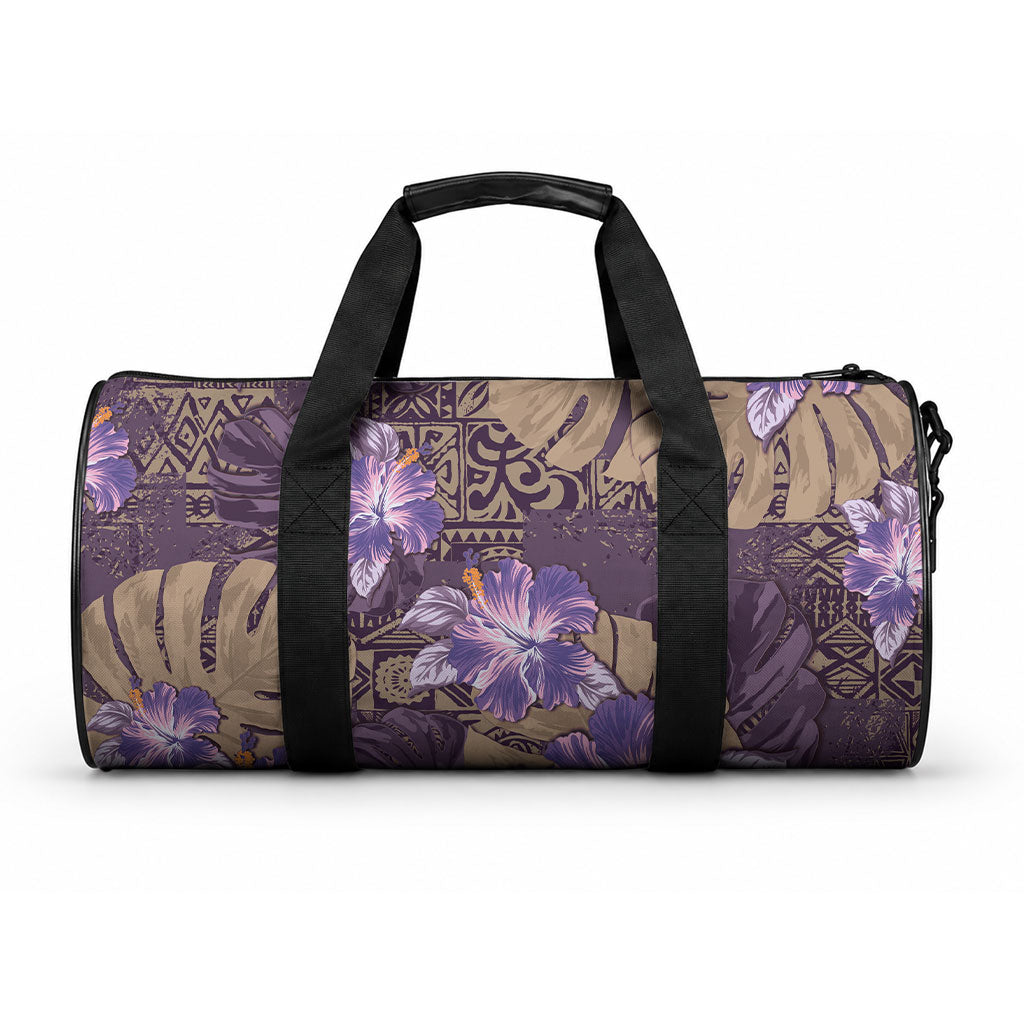Hawaii Duffle Bag Purple Polynesian Monstera Patterns DT05 One size Purple - Polynesian Pride