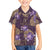 Hawaii Family Matching Off Shoulder Short Dress and Hawaiian Shirt Purple Polynesian Monstera Patterns - Polynesian Pride