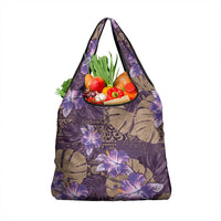 Hawaii Grocery Bag Purple Polynesian Monstera Patterns DT05 1-pack One Size Purple - Polynesian Pride