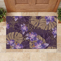 Hawaii Rubber Doormat Purple Polynesian Monstera Patterns DT05 Purple - Polynesian Pride