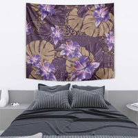 Hawaii Tapestry Purple Polynesian Monstera Patterns - Polynesian Pride