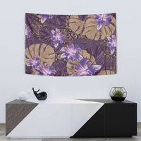 Hawaii Tapestry Purple Polynesian Monstera Patterns - Polynesian Pride