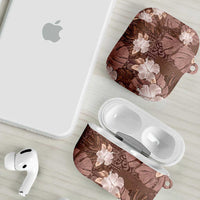 Hawaii AirPods Case Brown Polynesian Monstera Patterns - Polynesian Pride