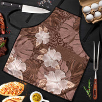Hawaii Apron Brown Polynesian Monstera Patterns - Polynesian Pride