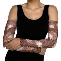 Hawaii Arm Sleeves Brown Polynesian Monstera Patterns DT05 - Polynesian Pride