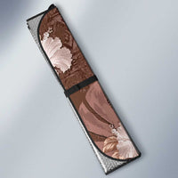 Hawaii Auto Sun Shade Brown Polynesian Monstera Patterns - Polynesian Pride