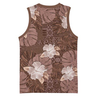 Hawaii Basketball Jersey Brown Polynesian Monstera Patterns DT05 - Polynesian Pride