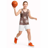 Hawaii Basketball Jersey Brown Polynesian Monstera Patterns DT05 - Polynesian Pride