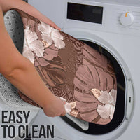 Hawaii Bathroom Set Brown Polynesian Monstera Patterns - Polynesian Pride