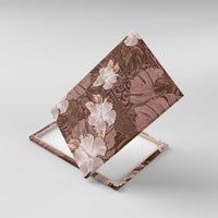 Hawaii Canvas Wall Art Brown Polynesian Monstera Patterns DT05 With Frame Brown - Polynesian Pride