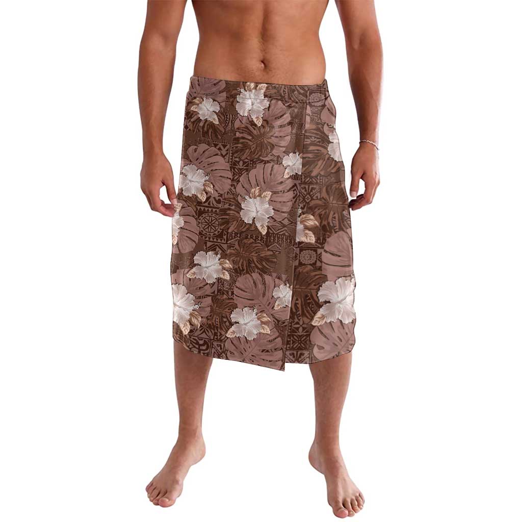 Hawaii Lavalava Brown Polynesian Monstera Patterns - Polynesian Pride
