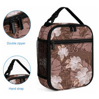 Hawaii Lunch Bag Brown Polynesian Monstera Patterns DT05 - Polynesian Pride